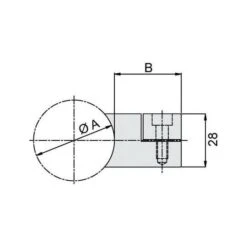Support Plaque Pour Poteau E061100221 INDIA INOX