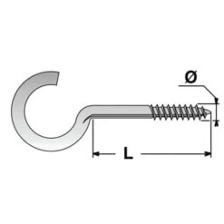 Crochet D'armoire à Vis Bois En Acier Zingue Blanc