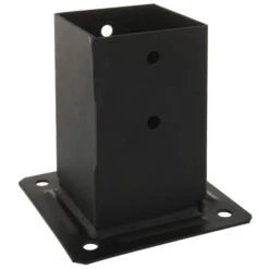 Pied De Poteau à Sceller Acier Finition Noire SIMPSON