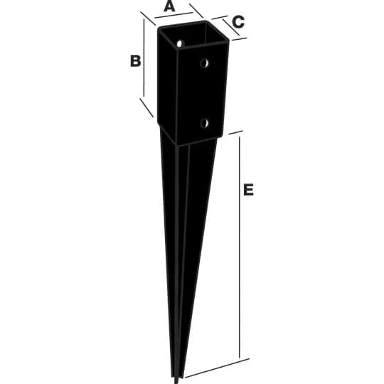 Pied De Poteau à EnfoncerPPJET70750 SIMPSON 4 Pied De Poteau à EnfoncerPPJET70750 SIMPSON – Image 2