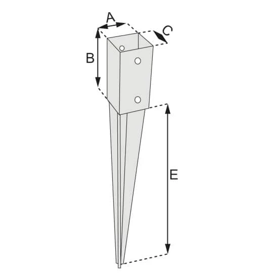 Pied De Poteau à EnfoncerPPJET70750 SIMPSON 5 Pied De Poteau à EnfoncerPPJET70750 SIMPSON – Image 3