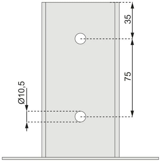 Pied Poteau à Boulonner 428303.99 WAELBERS 6 Pied Poteau à Boulonner 428303.99 WAELBERS – Image 4