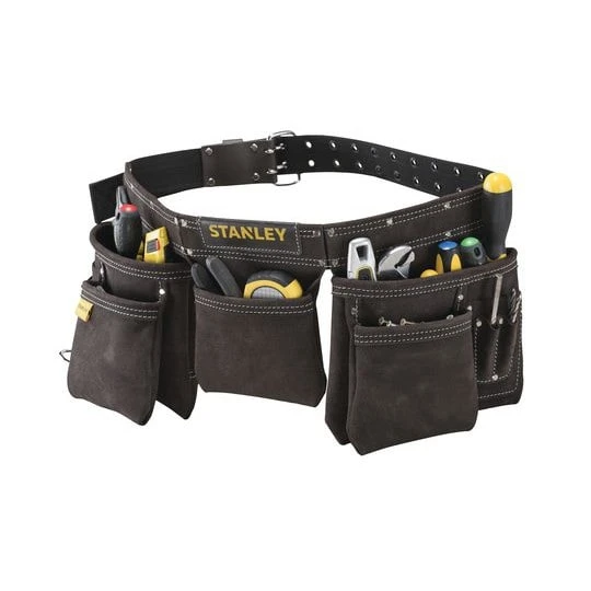 Porte-outils Cuir Double Ceinture STANLEY 4 Porte-outils Cuir Double Ceinture STANLEY – Image 2