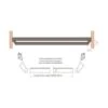 Supports Latéraux Inclinés Pour Tube Penderie Utilisable Avec Tablette Fixe Cadre Alu YE80GMRA00533B SALICE -Outils Des Pros 1 905