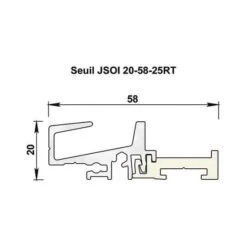 Profil De Seuil Aluminium JSOI20-58-25RT JSOI20-58-25RT-NA BILCOCQ